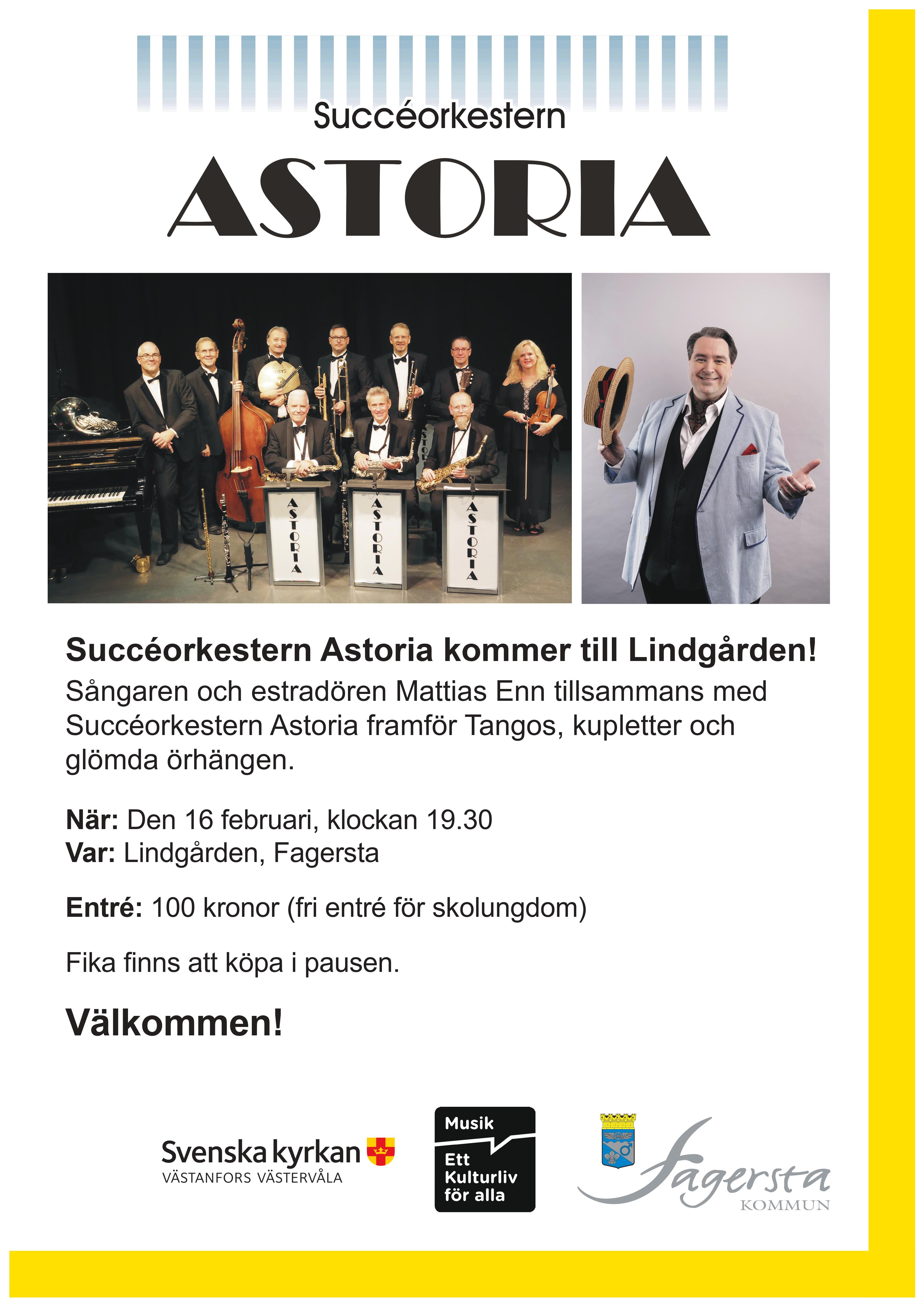 Succéorkestern Astoria gästar Lindgården