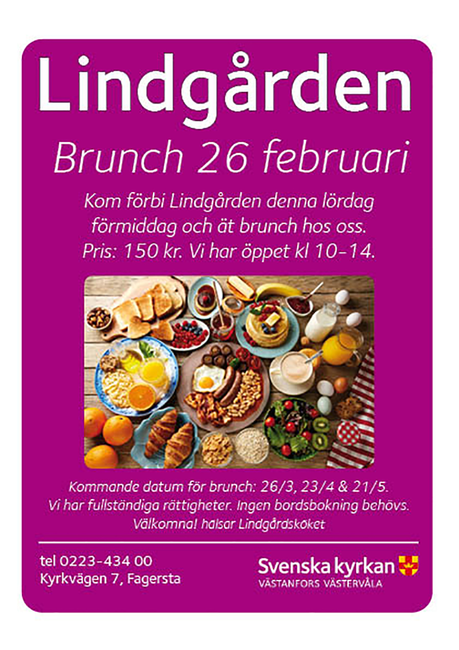 Brunch på Lindgården 26 februari