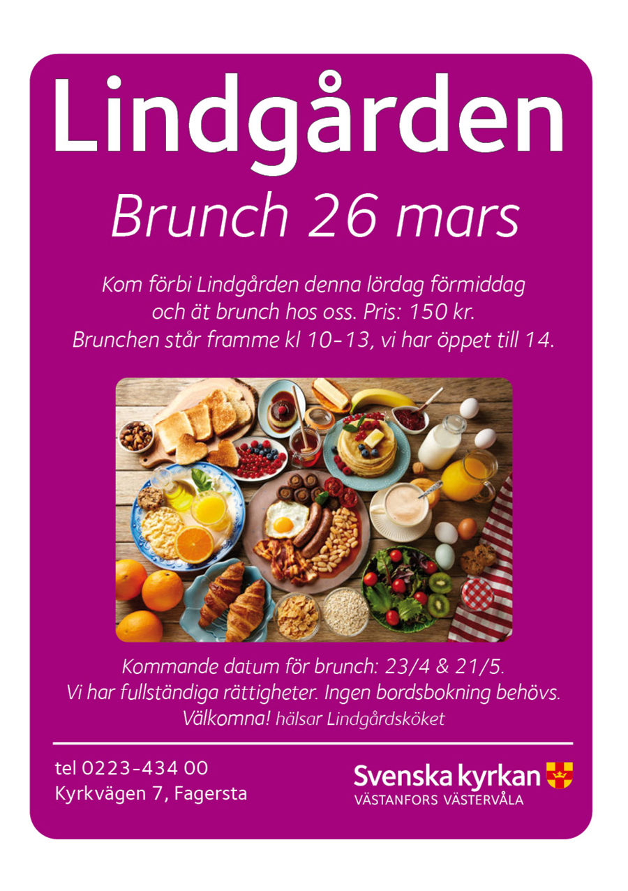 Brunch på Lindgården 26 mars