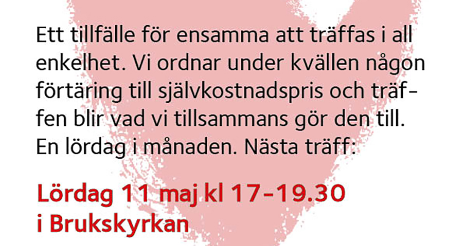 Träffpunkten i Brukskyrkan 11 maj