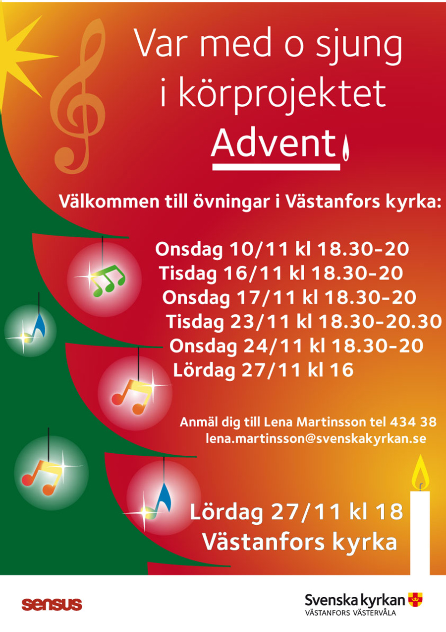 Var med och sjung i körprojektet Advent!