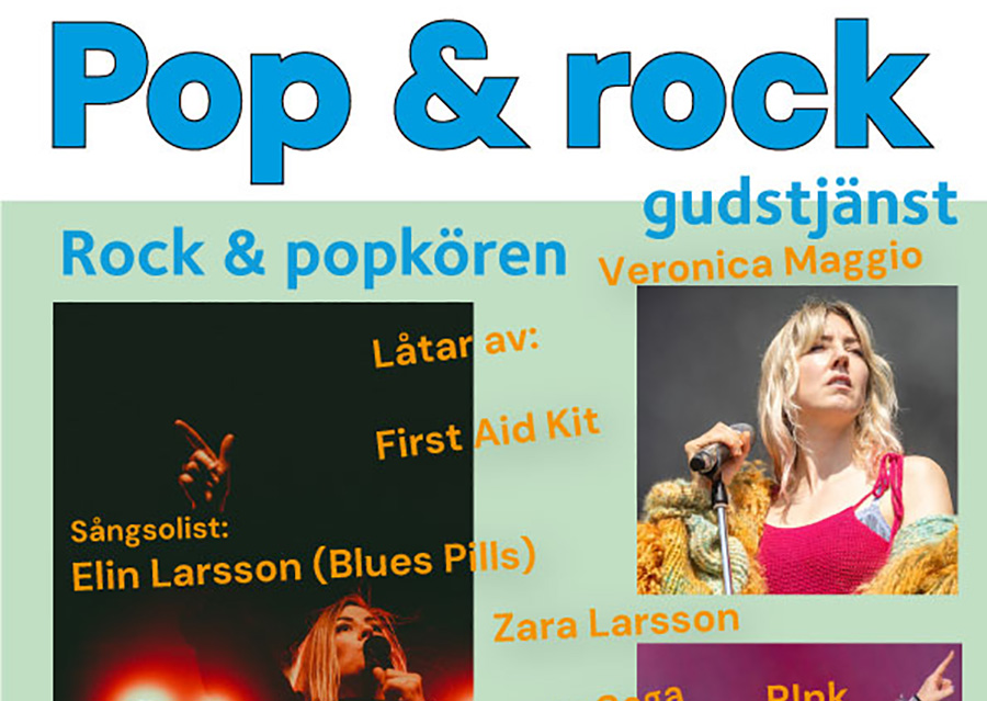 Pop & rockgudstjänst 16 mars