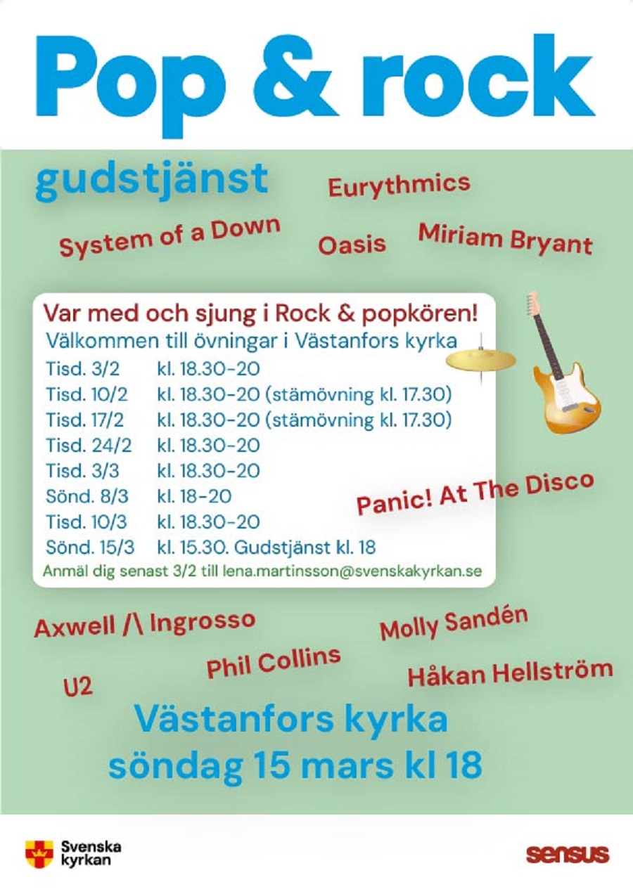 Var med och sjung i Rock & popkören!